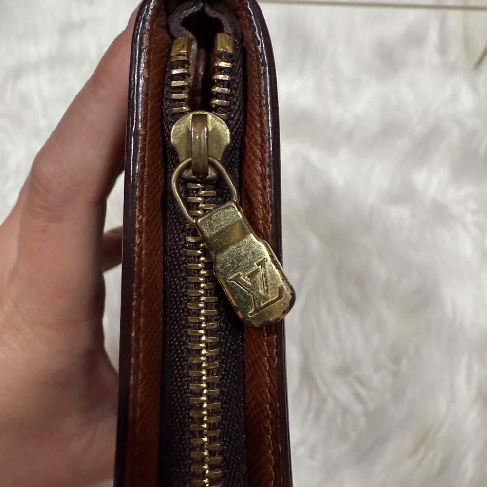 Vintage Louis Vuitton Monogram Portomone Zipper Round Long Wallet - Picture 5 of 16